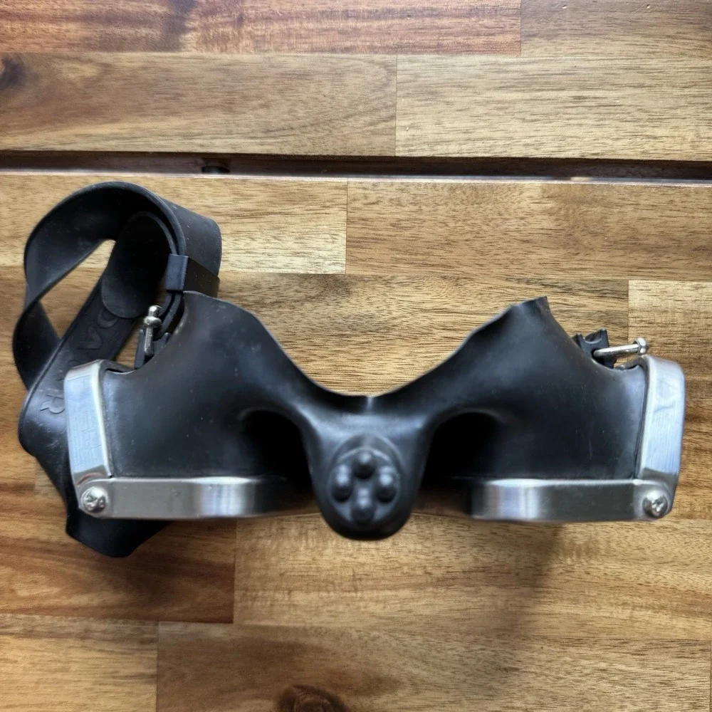 VTG Dacor Tempered Glass Dive Mask 18-8 Stainless Steel Wrap Around Japan READ*